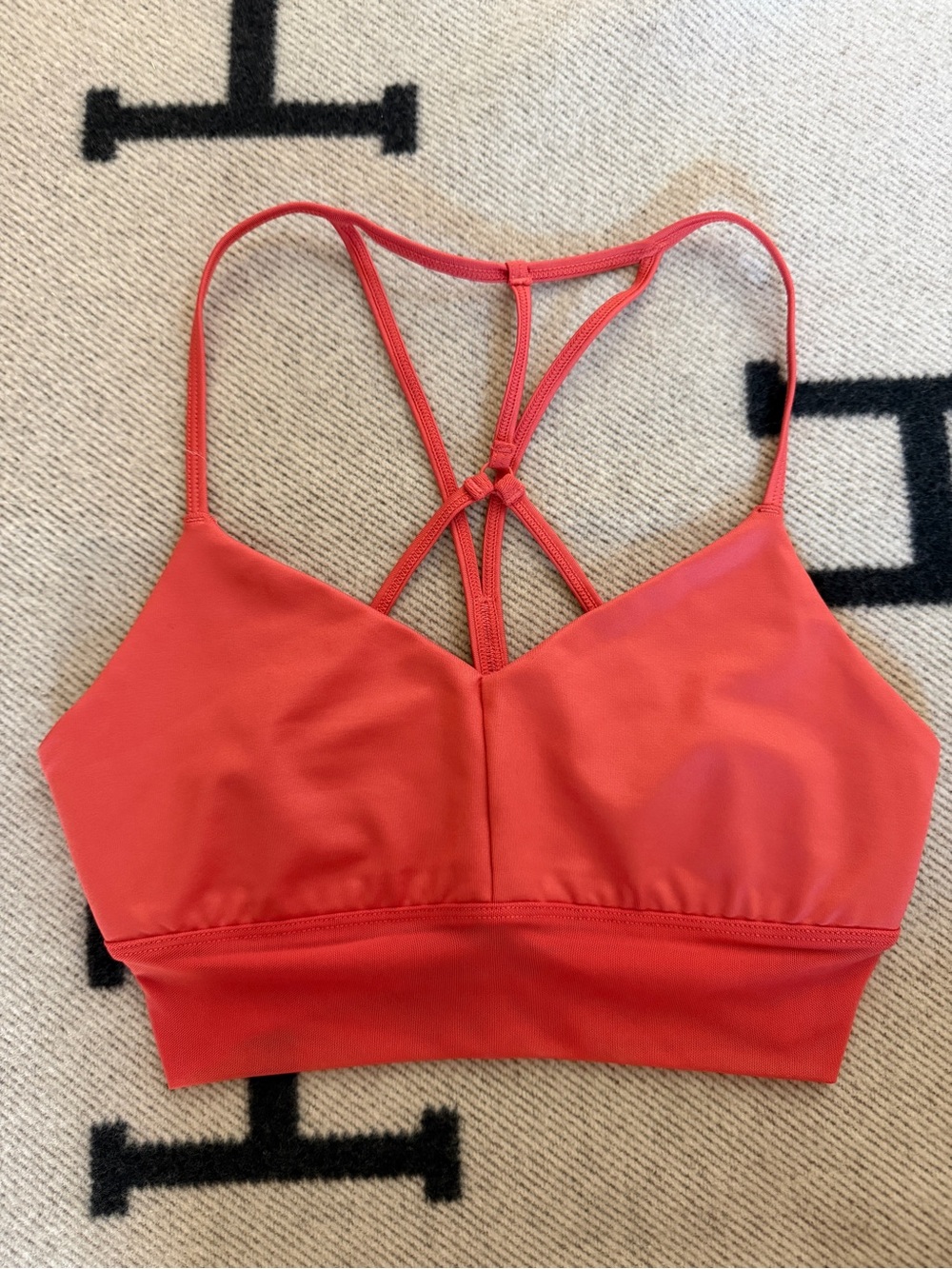Alo Yoga Lavish Bra in Strawberry color